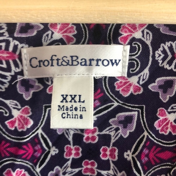 Croft & Barrow Button Up Blouse NWT XXL - Picture 3 of 9